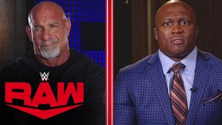 Goldberg and Bobby Lashley exchange heated words in No Holds Barred interview: Raw, Oct. 18, 2021