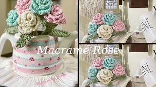 HOW TO MAKE MACRAME ROSE | MACRAME FLOWER