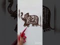 beautiful elephant mehandi design shorts trending youtubeshorts