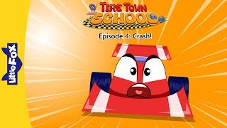 Tire Town School 4 | Crash! | Cars | Little Fox | Animated Stories for Kids