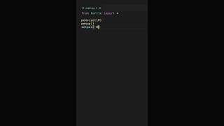 Draw a Star ⭐ using python turtle! 😮 #python #shorts