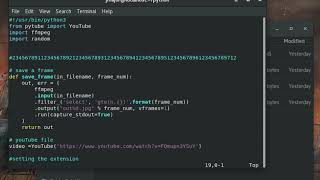 Download youTube video and extract frames using python