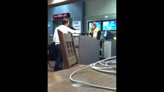 Drunk Man Screams at Airport Gate Attendant