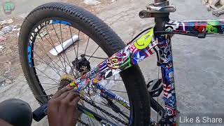 How to Modify Bicycle  Sticker Installation 2021  How To Make Custom Sticker For Any Bicycle at home