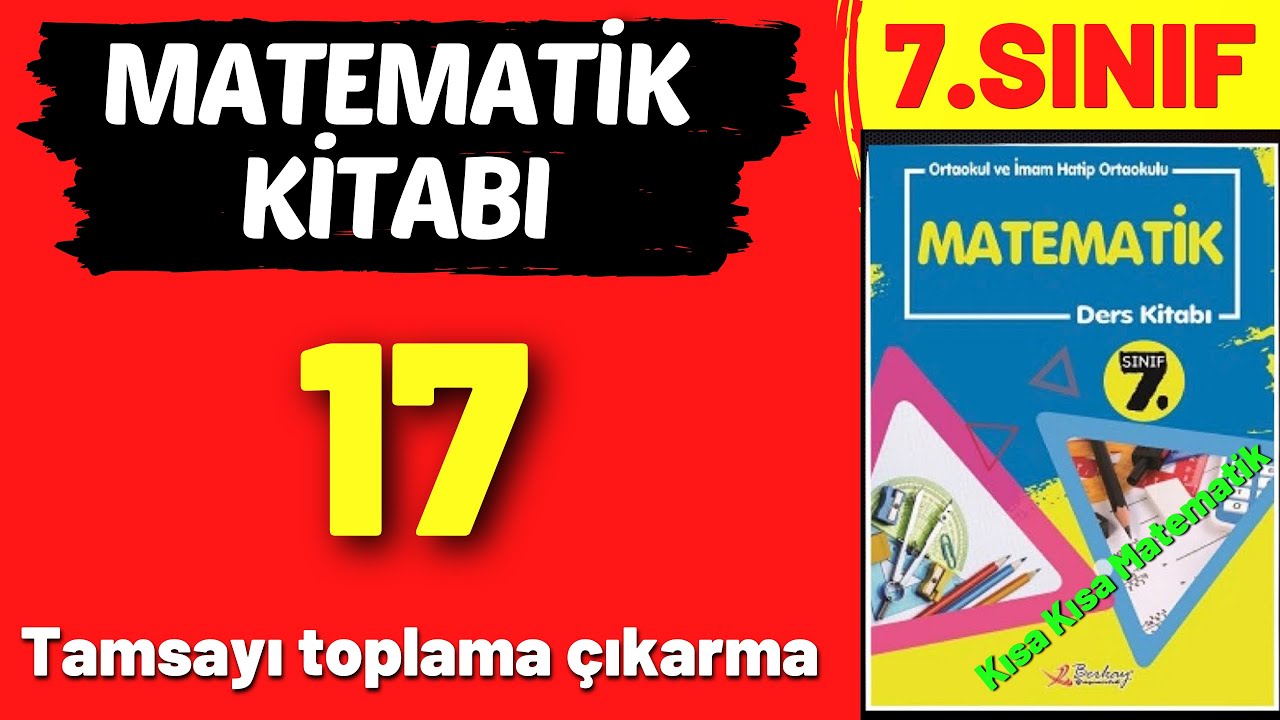 7.Sınıf Matematik Kitabı Sayfa 17 Tamsayılarda Toplama çıkarma Ödev ...