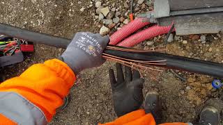 Première partie fabrication tête de cable Haute Tension 25000 V