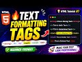 Learn HTML Formatting Tags Like a Pro 💻