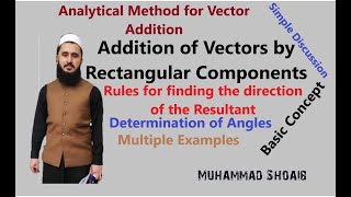 Addition of Vectors by Rectangular Components |Lec#07 |Class11 |Vectors & Equilibrium
