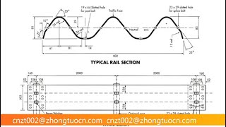 【ZHONGTUO】High speed 3 wave highway guardrail profile rolling forming machine