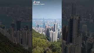 香港 太平山顶 维多利亚港全景