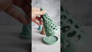 How to Handbuild a Ceramic Christmas LUMINARIES Tree! Warm vibe for the Cold Weather!