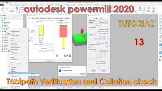 autodesk Powermill 2020 Toolpath verificationCalculate collisions depth tutorial