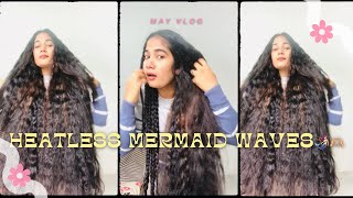 How to curls hair at home without using any tools | easy overnight heatless curls | Hairplay |