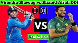 Virendra Shewag vs Shahid Afridi ODI History || shewag vs afridi Comparison #shorts #shewag #afridi
