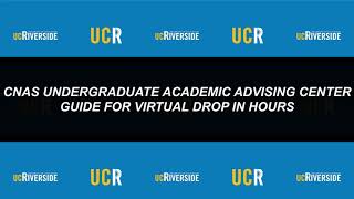 CNAS UAAC Virtual Drop In Advising Instructions Video Tutorial