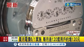 夏季電價6/1起實施！影響每月用電120度以上用戶 單月用電逾120度以上 平均每月電費增479元｜記者 沈宛儀 周冠宇｜【台灣要聞】20230529｜三立iNEWS