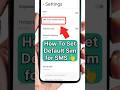 How To Set Default Sim For SMS #shorts #ytshorts #simcards #viralvideo #viralshorts #viral