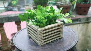 How to make bamboo plant pots decoration | Creative Plant Pots From bamboo
