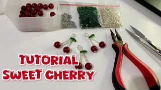 Tutorial Gantungan Cherry dari Manik-manik (Cocok untuk pemula) | DIY bead cherry charms