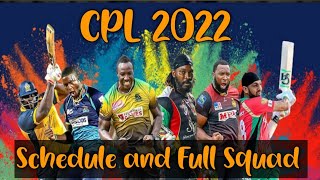 CPL 2022 All Teams Squad | CPL 2022 schedule | CPL 2022 full details