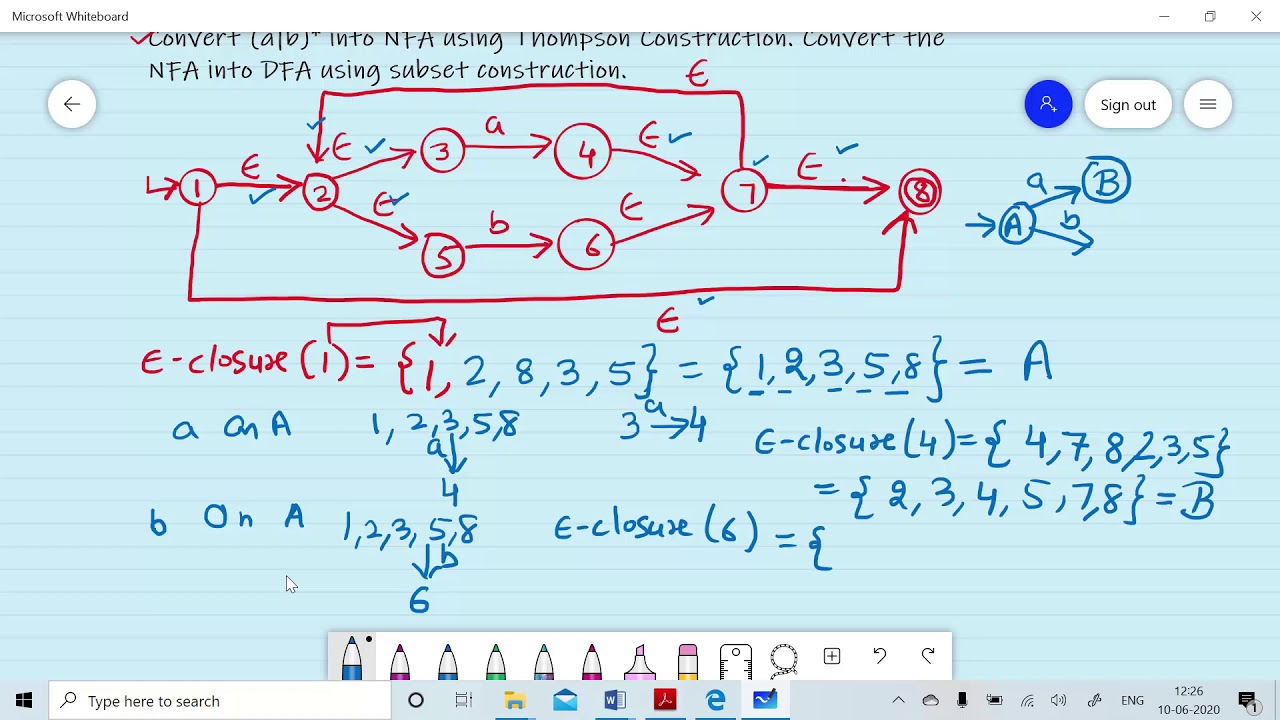 Lecture 13:Conversion Of NFA To DFA Using Subset Construction - YouTube