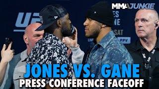 Jon Jones vs. Ciryl Gane Intense First UFC 285 Fight Week Faceoff