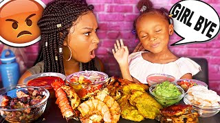 LAYLA DISRESPECTFUL PRANK ON MOM + SEAFOOD MUKBANG MUKPRANK 먹방 | QUEEN BEAST