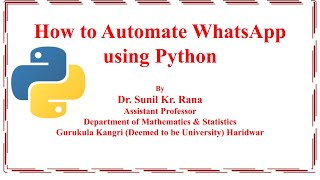 How to Automate Whats App Message ||Python Project|| ||Learn Python|| |pywhatkit|