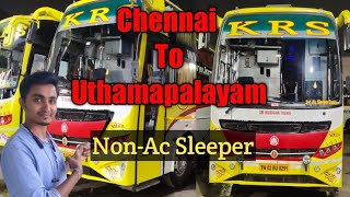 KRS Travels || Non-Ac Sleeper || Chennai To Uthamapalayam || Speed Vera Level @time2turnofficial