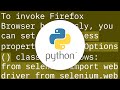 How to make Firefox headless programmatically in Selenium with Python?
