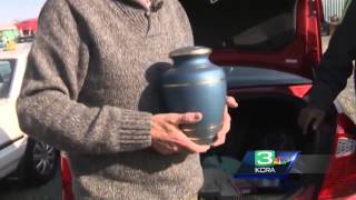 Stolen ashes of wife returned to man