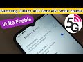 Samsung galaxy A03 core 4G+ volte network enable