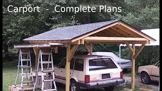 DIY Carport for a small car $1500 stick-built 16' x 9' complete plans