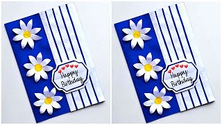 Beautiful Handmade Birthday card making 2023 / How to make birthday greeting card easy