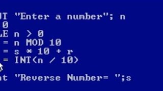PROGRAM IN QBASIC TO DO REVERSE OF A GIVEN NUMBER