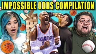 Adults React To Impossible Odds Compilation (Never Tell Me The Odds)