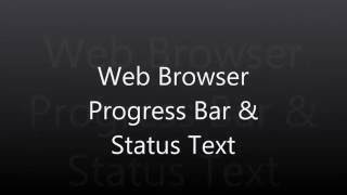 Progress bar & Status Text Web browser - Visual Basic Tutorial
