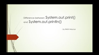 Difference between print() and println() in java in hindi