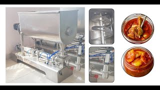 Mix Pickle Filling 500 gm  | Accurate Pickle / Achaar Packing Machine | Piston Filler for Pickles