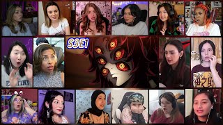 Demon Slayer Season 3 Episode 1 Girls Reaction Mashup | Swordsmith Village Arc Ep 1