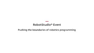 ABB RobotStudio® Cloud Launch event