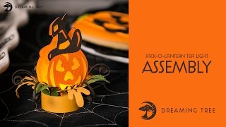 SVG File - Jack-O-Lantern Tea Light - Assembly Tutorial (For Cricut, Silhouette, and ScanNCut)