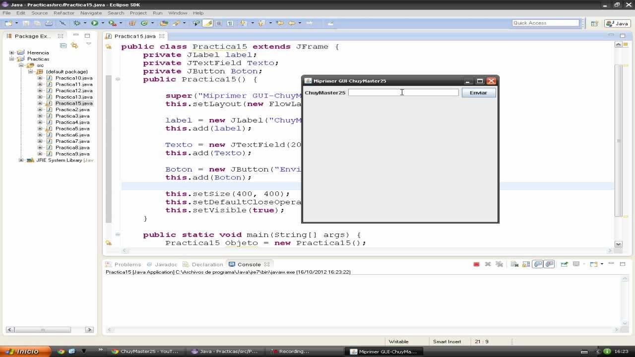 Tutorial 16 Jlabel Jtextfield Y Jbutton En Java Youtube