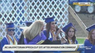 Clayton High School valedictorian says diploma being withheld after principal cuts off graduation sp