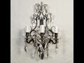 Crystal antique pair of sconces      dlightchandelier.com     #interiordesign #walllights #antiques