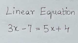 How to solve Linear Equations with variables on both sides: Linear Algebra Education