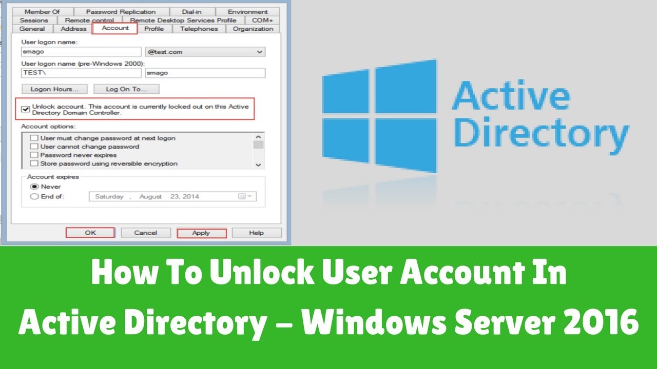 How to unlock. Unlock account в ad. To Unlock a user, go to his profile.