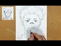 anime sketch how to draw sukuna from jujutsu kaisen sukuna drawing step by step draw anime