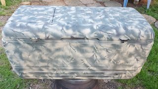 Camouflage How to spray paint a cooler - Redneck Paint Job #lazypondfarm