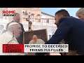 Promise to deceased friend fulfilled: painter's image presented to #PopeFrancis